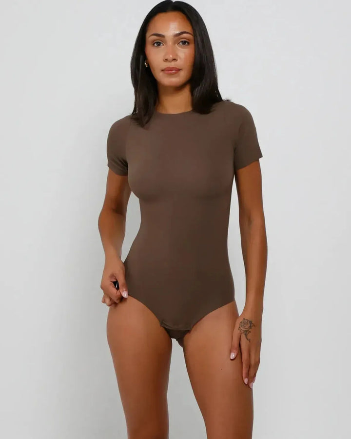 T-Shirt Bodysuit - Long - Mocha - FINAL SALE - Bodysuit