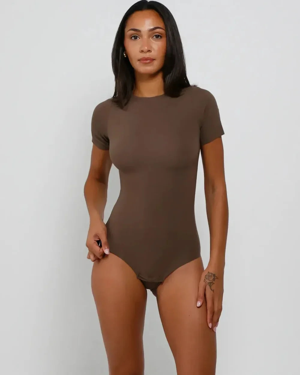 T-Shirt Bodysuit - Standard - Mocha - FINAL SALE - Bodysuit
