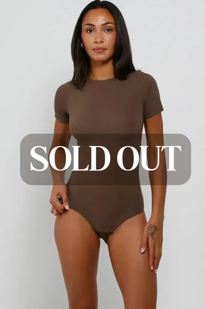 T-Shirt Bodysuit - Standard - Mocha - FINAL SALE - Bodysuit