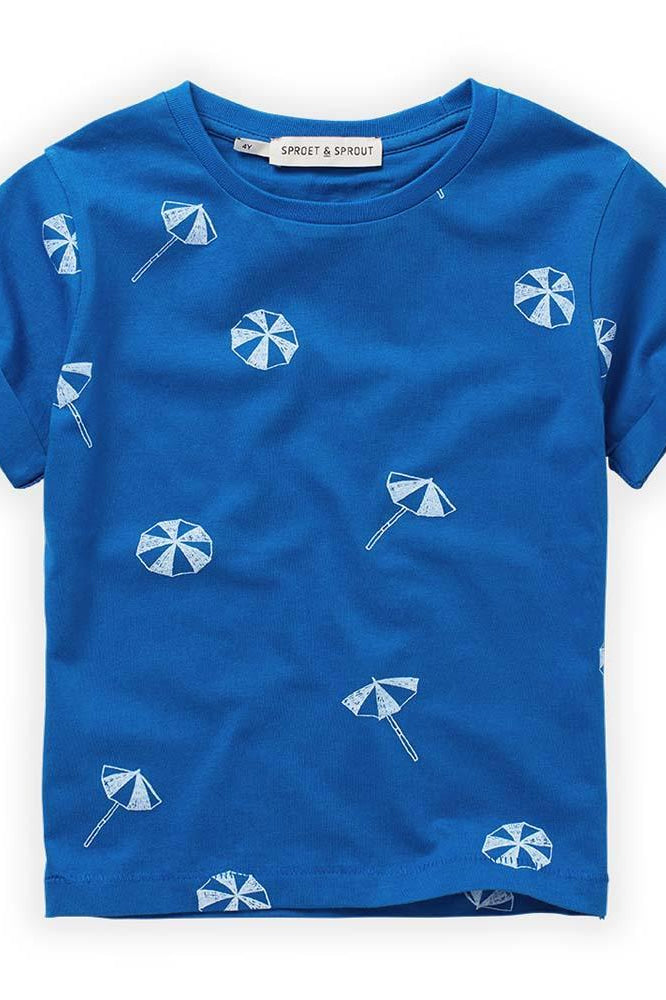 T-Shirt Umbrella Print - Azzurra Blue - FINAL SALE - T-shirt