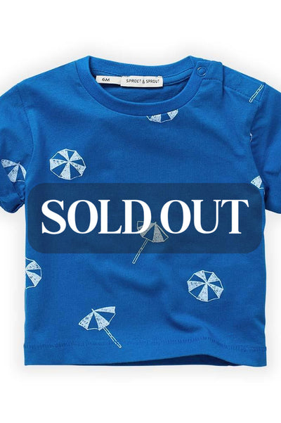 T-Shirt Umbrella Print - Azzurra Blue - FINAL SALE - T-shirt