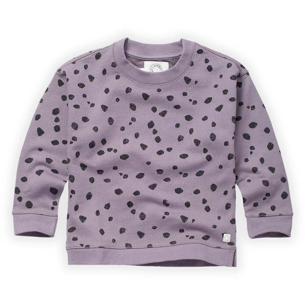 Animal Print Sweatshirt - Ice Purple