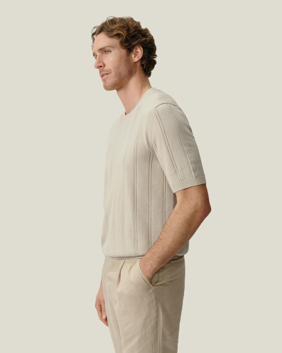 Lolo Drop Needle Sweater Tee - Shell