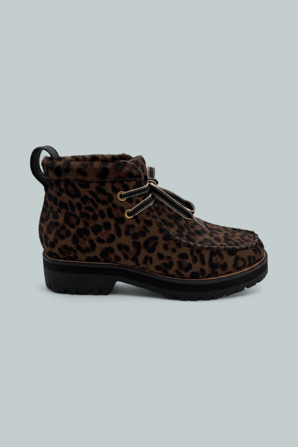 Women's Cameron Calf Hair Moccasin Booties - Leopard Calf Hair