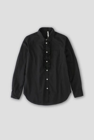 Ruffle Shirt - Washed Black
