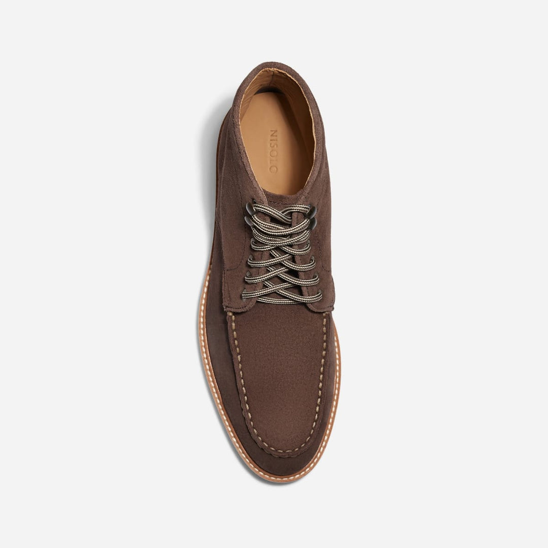 Mateo Moc Toe Boot Umber Suede - Brown
