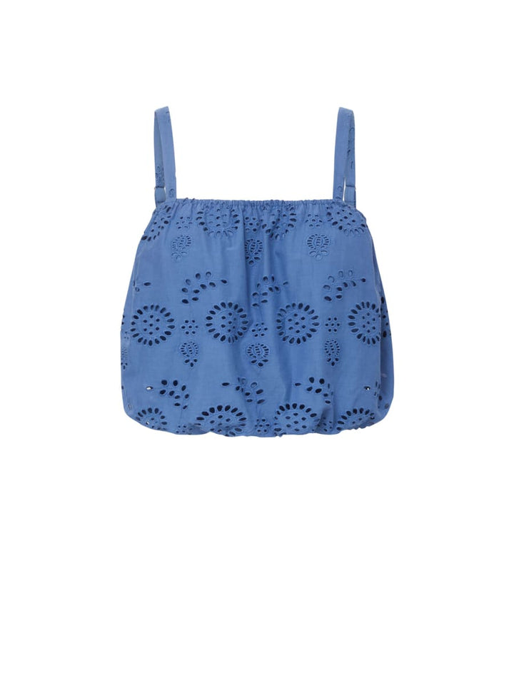 Dani Top In San Andrés Eyelet - Steel Blue