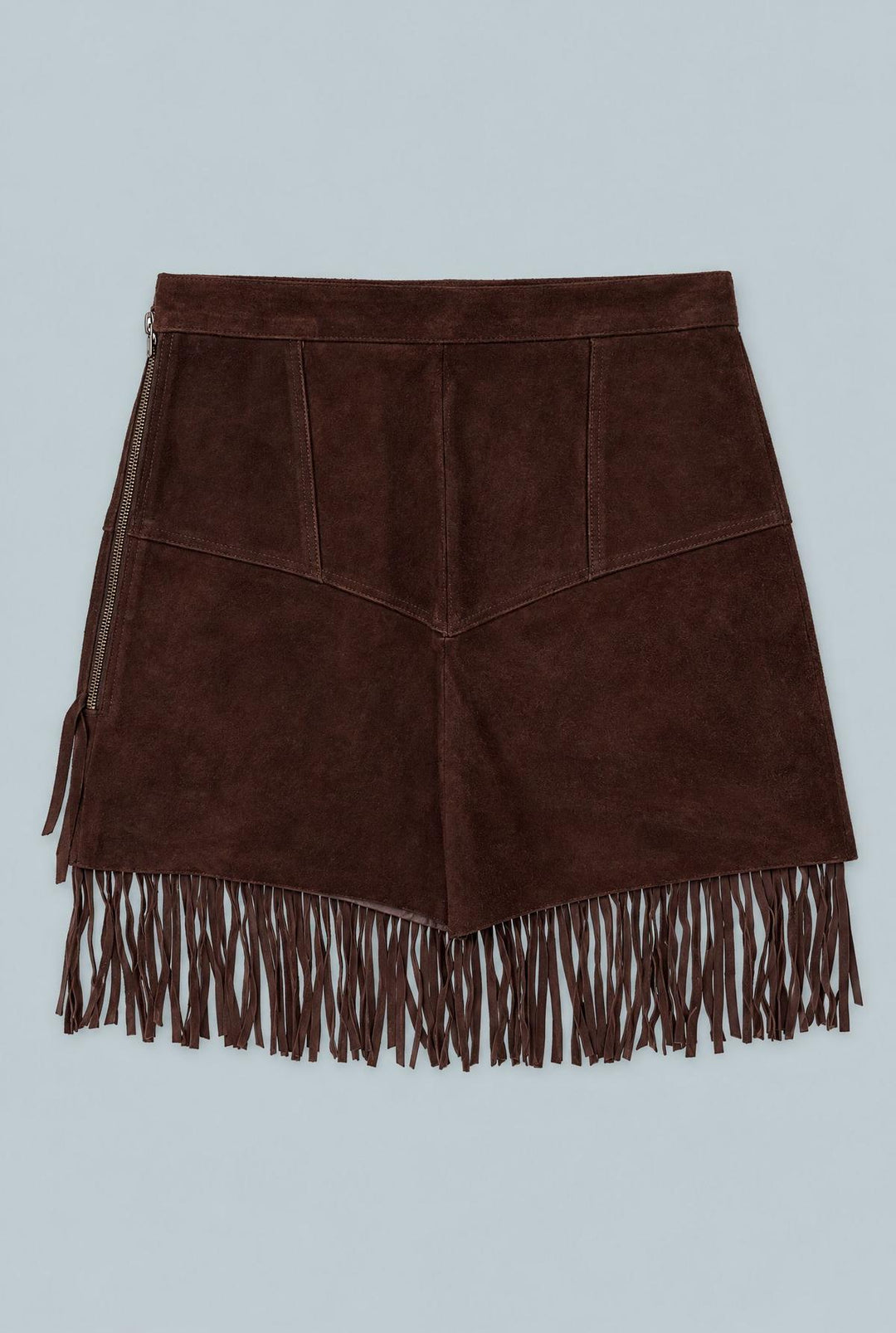 Fringe Mini - Chocolate Suede