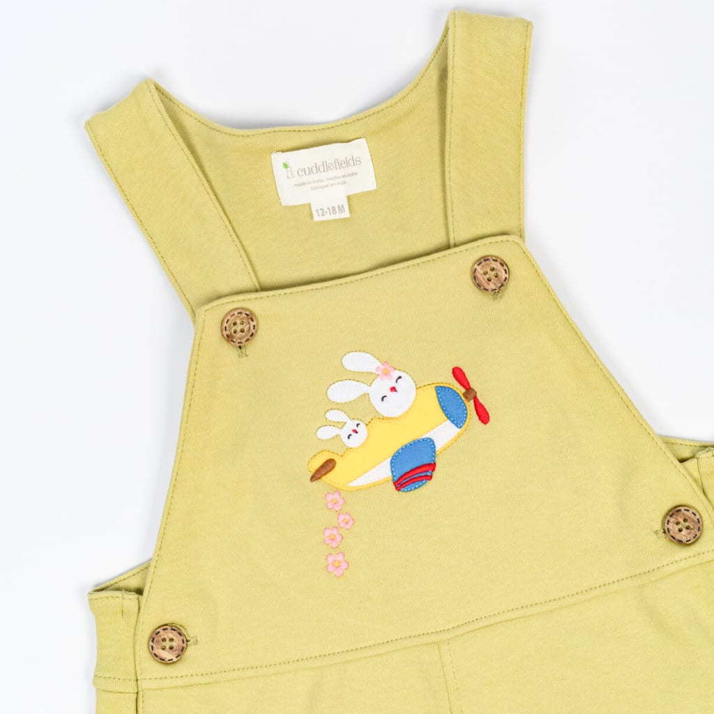 Up And Away Interlock Romper - Bamboo Green