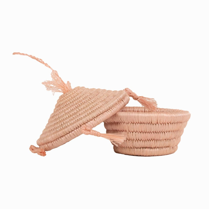 Blush Tasseled Lidded Ornament