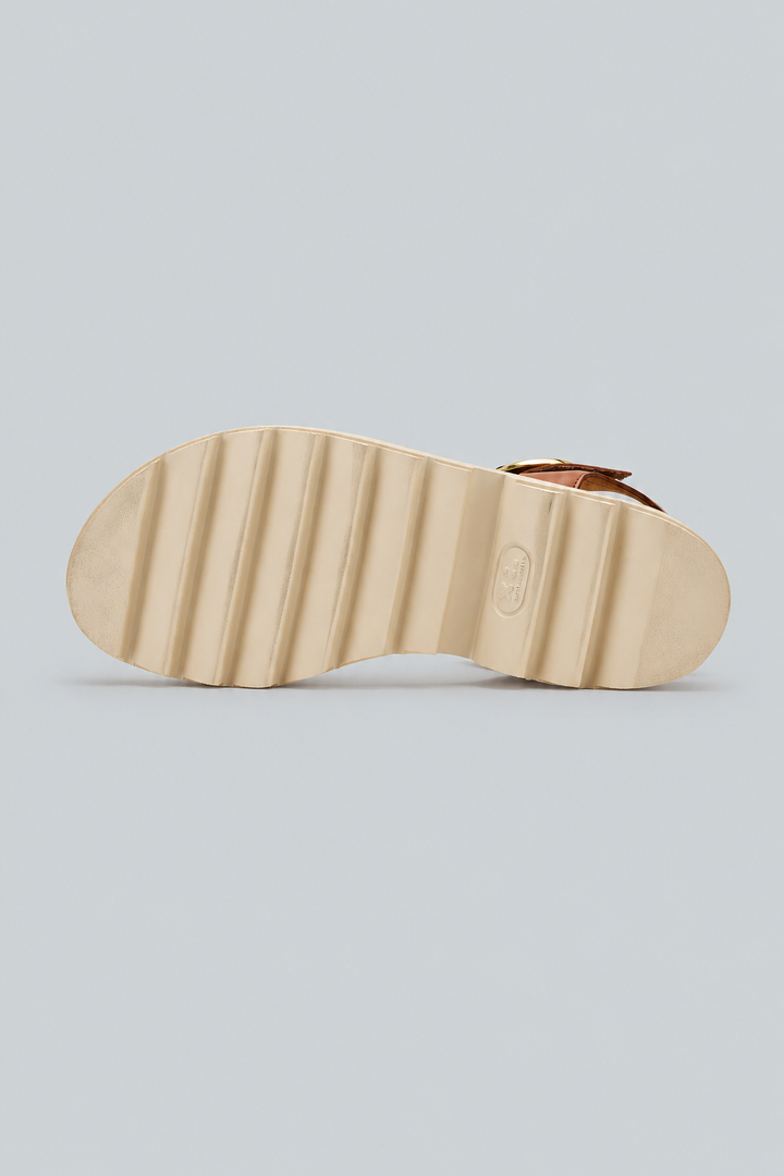 Women's Darcy Leather Sandals - Cognac Leather