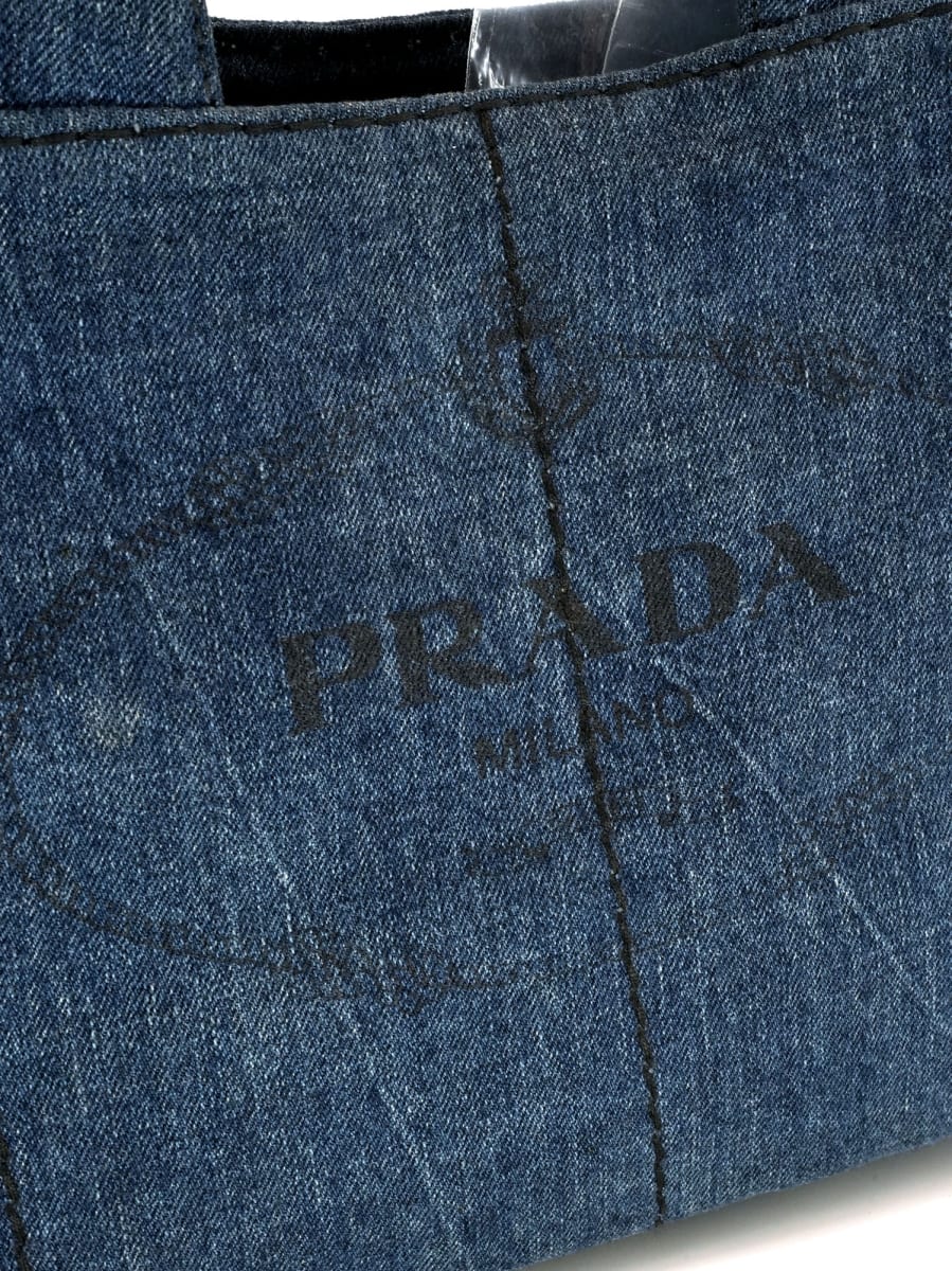 Pre-Owned Prada Medium Canapa Tote - Denim