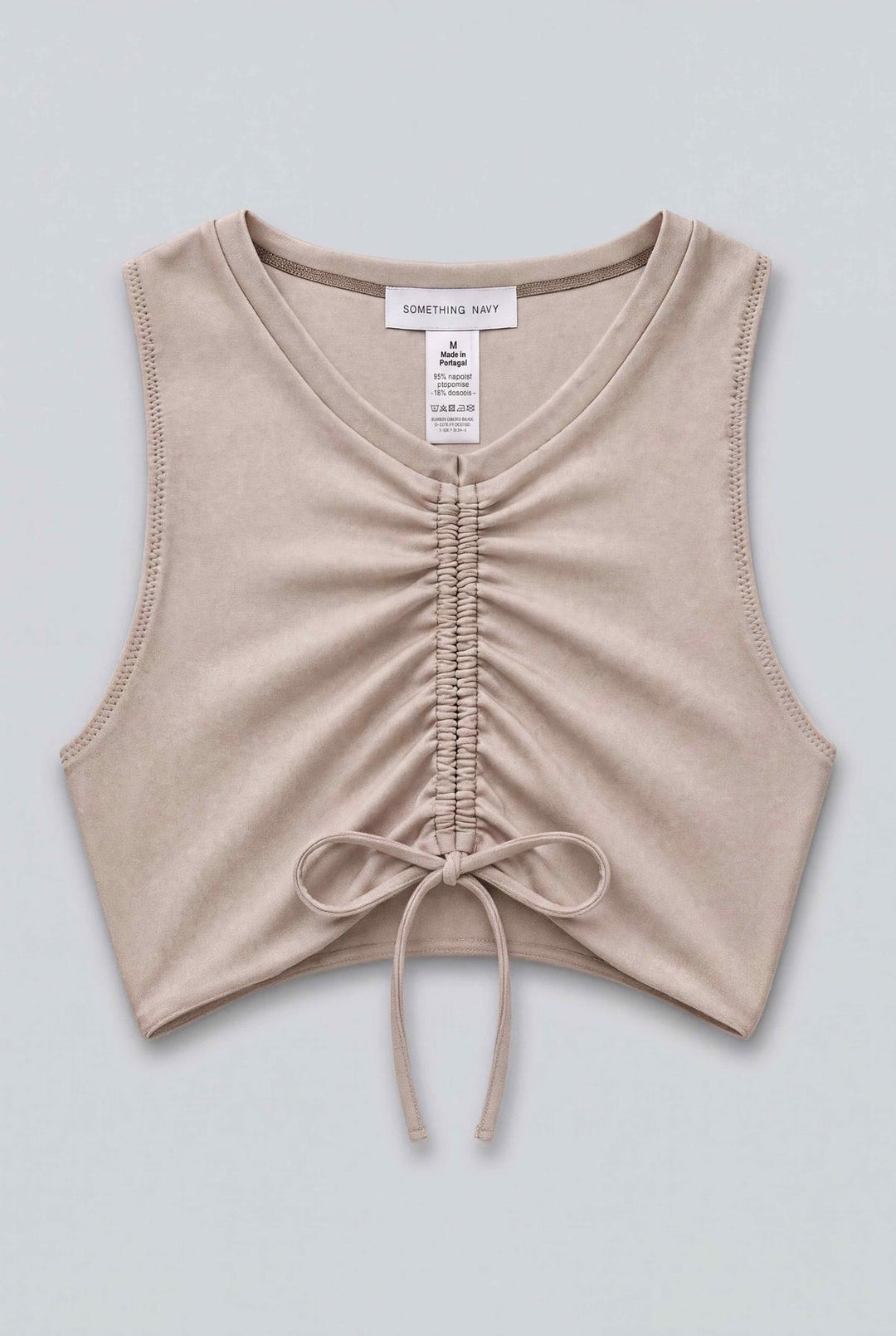 Cinched Front Bikini Top - Tan