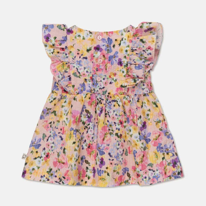 Seersucker Floral Baby Dress & Baby Bloomers Dresses + Skirts My Little Cozmo 