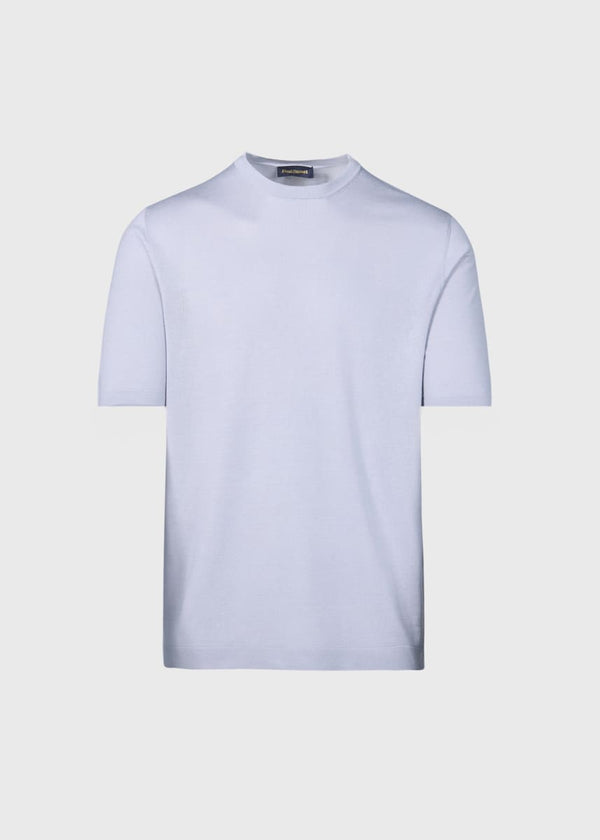 Silk Short Sleeve T-Shirt - Silver - T-shirt