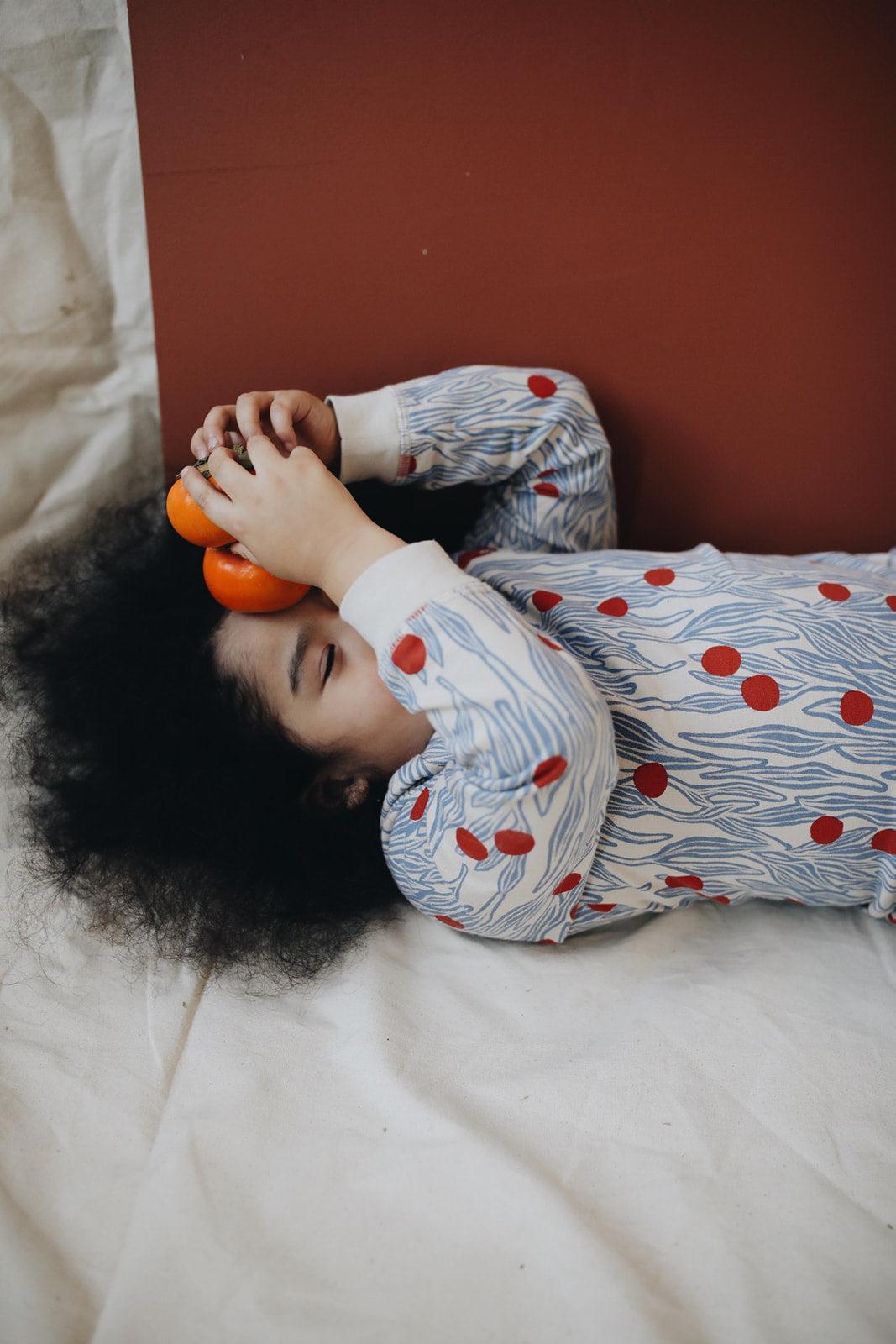 Organic Pima Cotton Kids Sweatshirt - Winter Berries