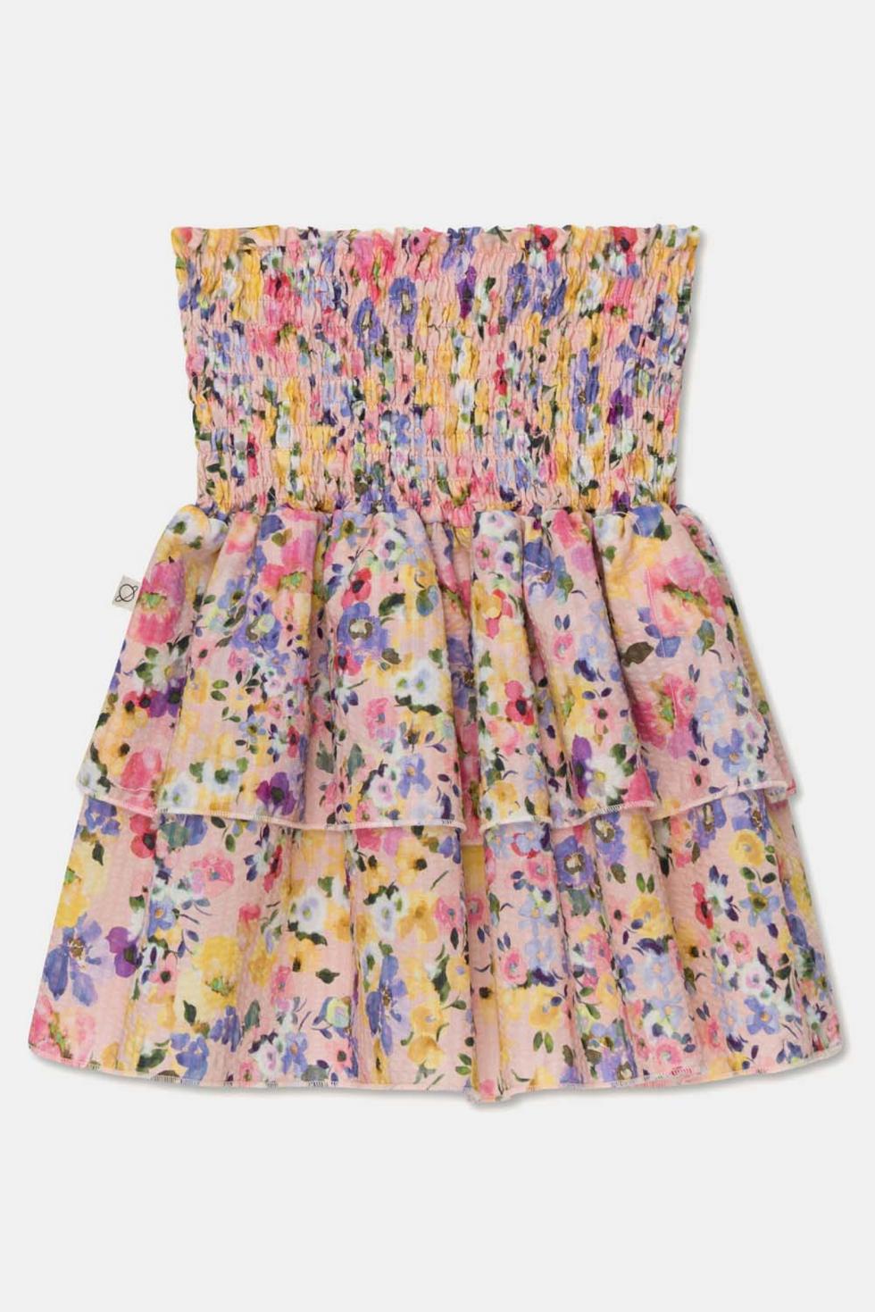 Seersucker floral skirt - Unique