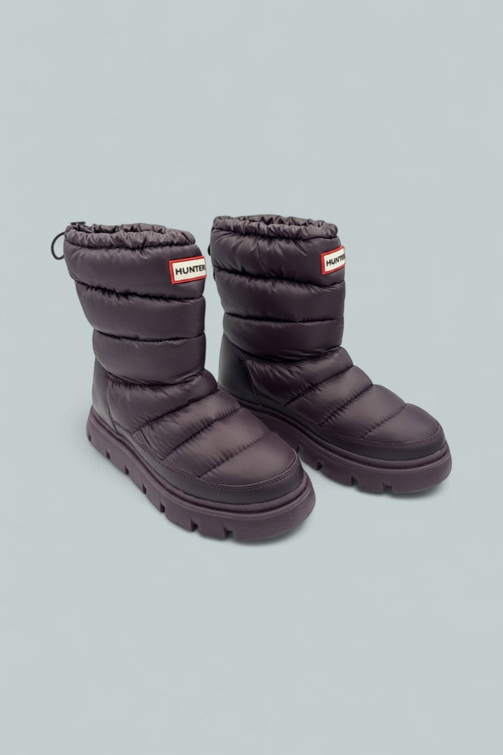 Maribel Lug Sole Insulated Waterproof Snow Booties - Dark Purple