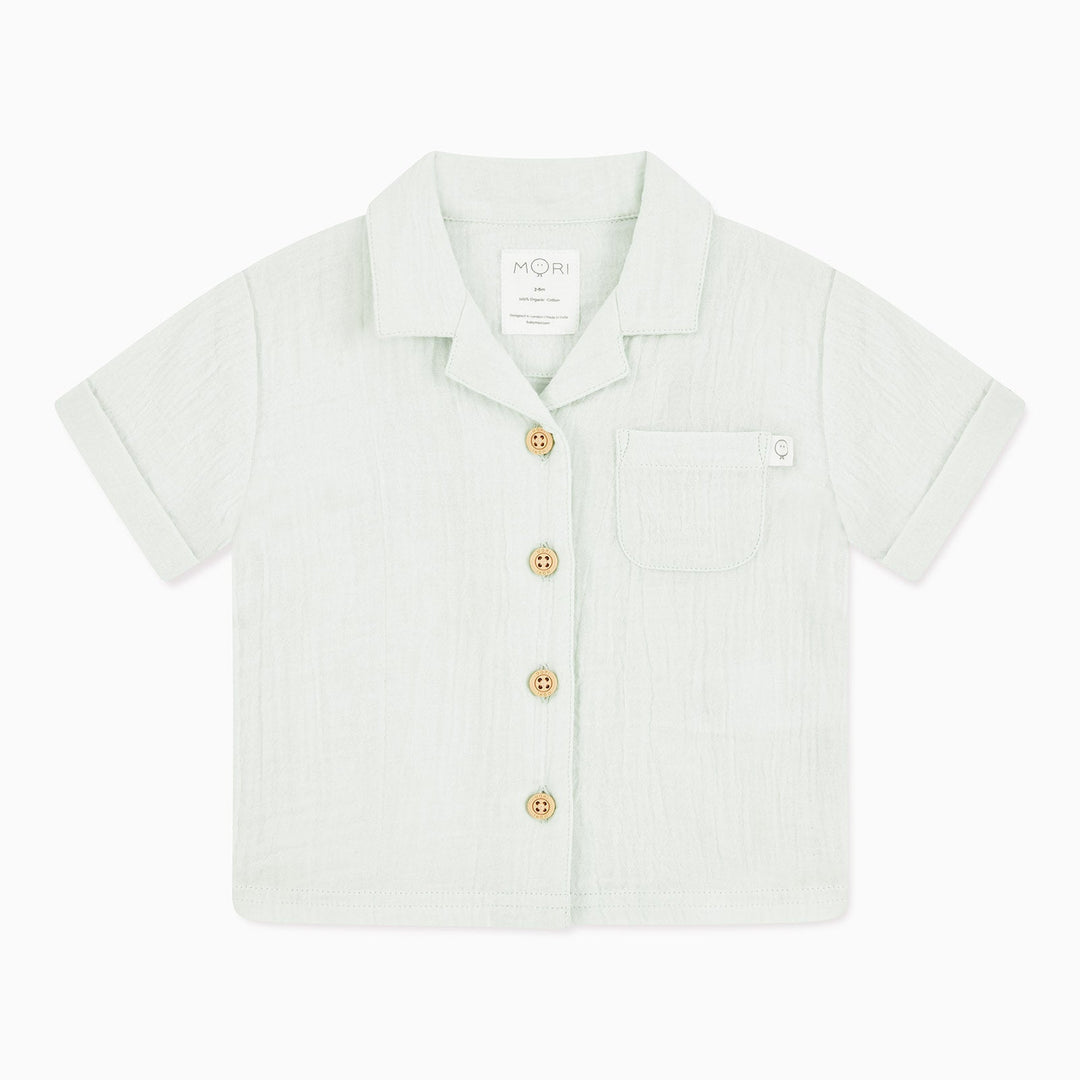 Muslin Short Sleeve Shirt - Green