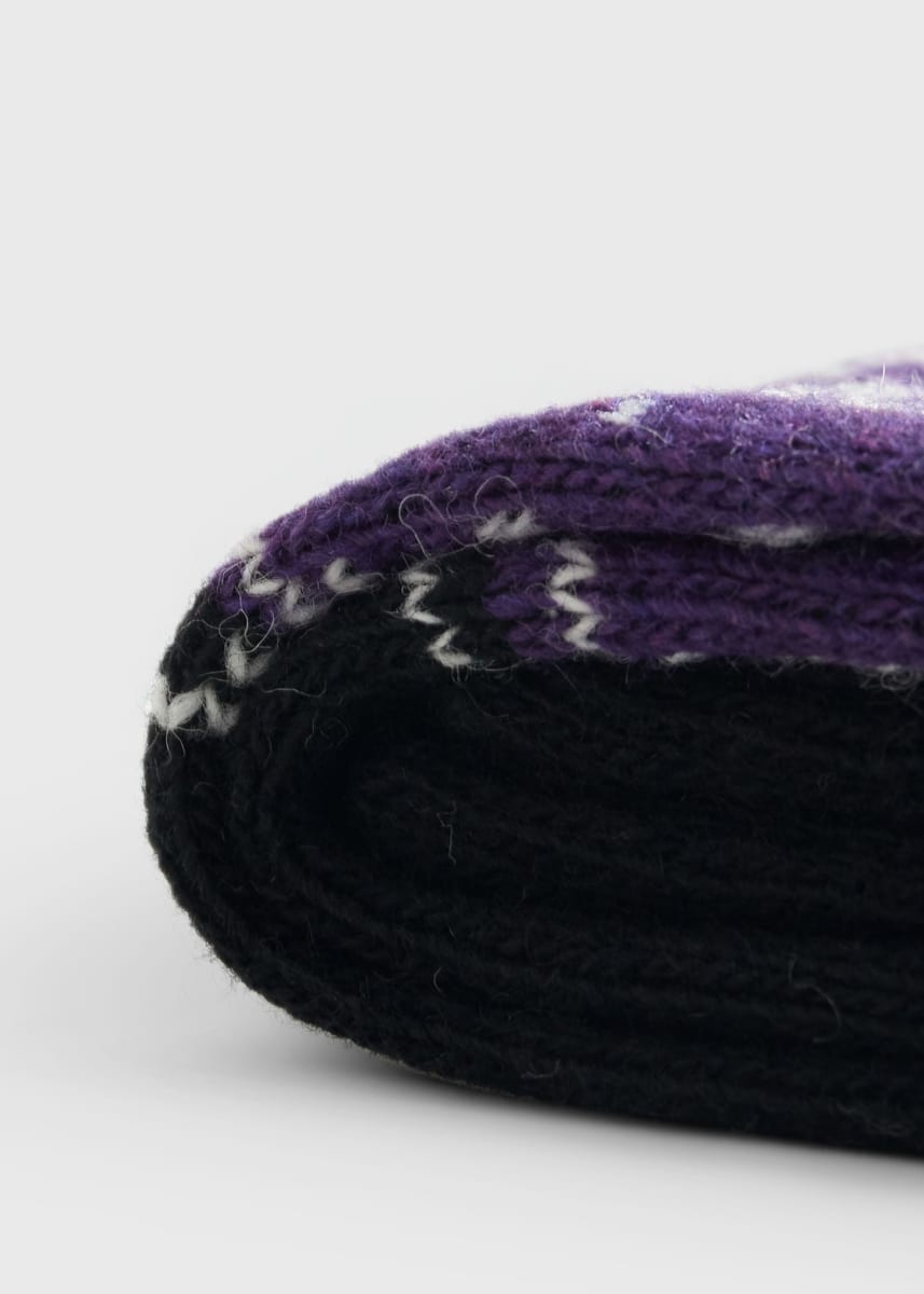 Crew Wool Blend Reindeer Sock - Black/Blue