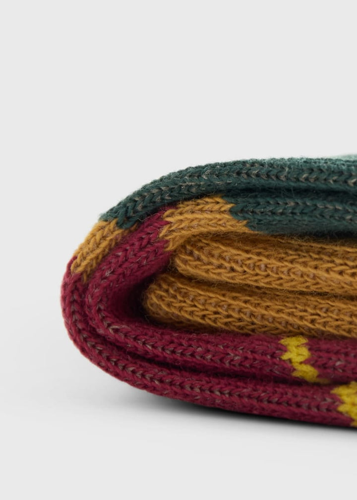 Crew Cotton Blend Argyle Sock - Gold