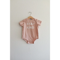 Stay Kind Organic Baby Bodysuit - Rose Dust