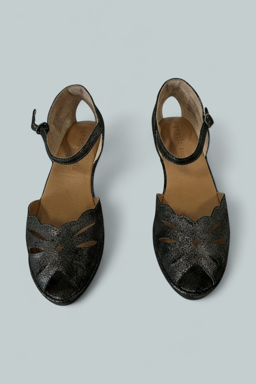Women's Lily Moon Leather Wedge Flats - Graphite