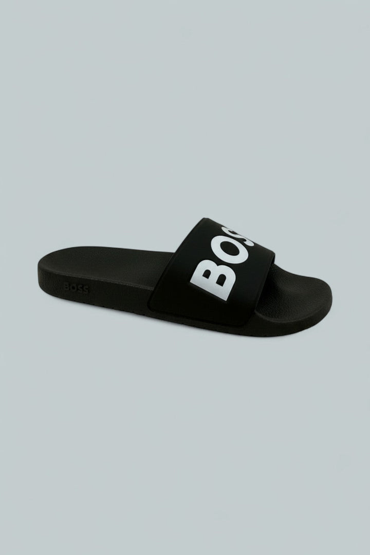 Men's Aryeh Black Slide Sandals - Black