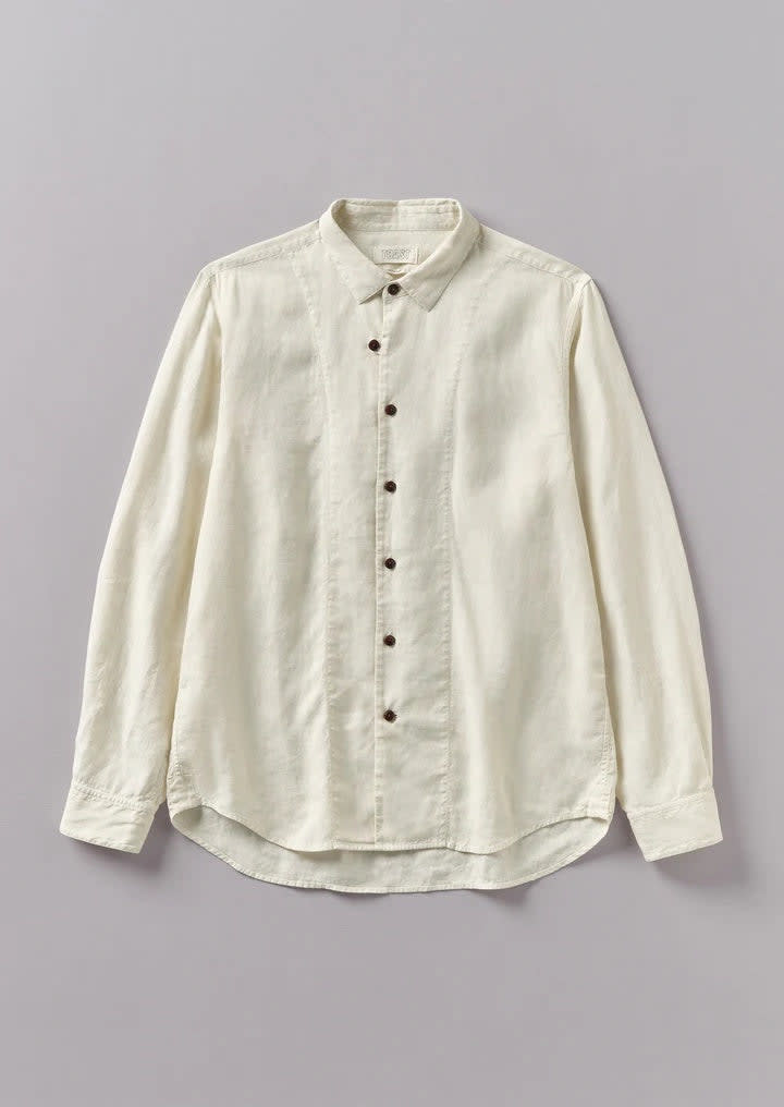 Loop Button Linen Shirt - Parchment