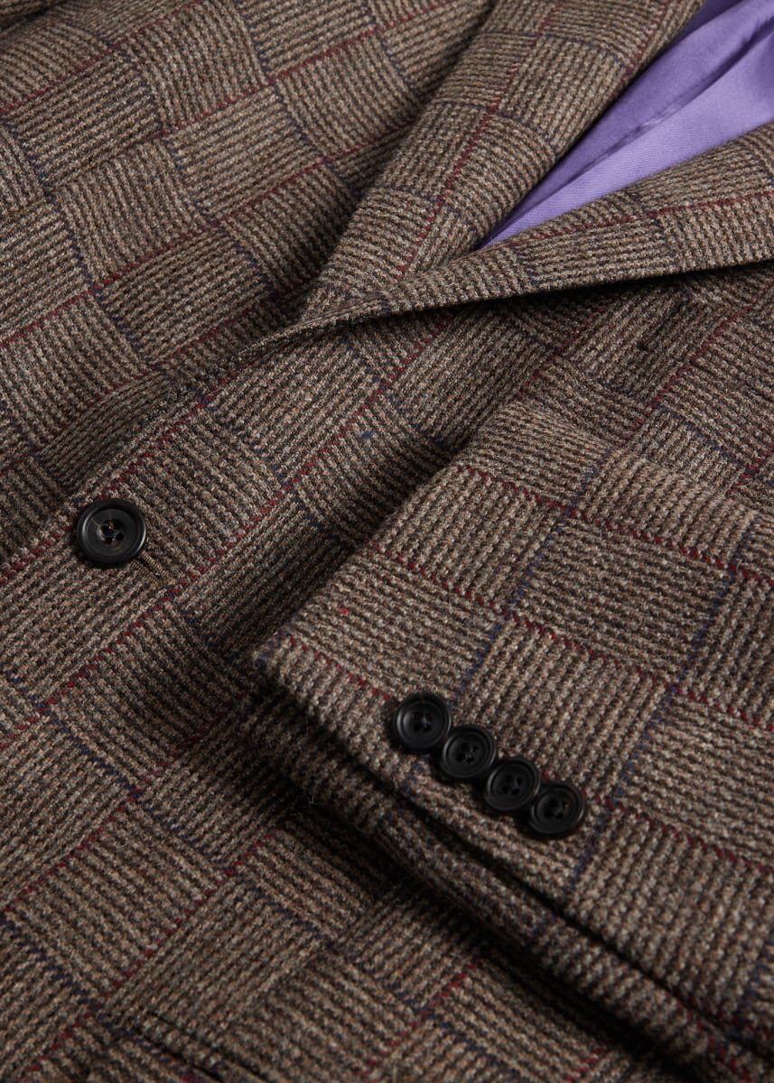 Wool Parquet Jacket - Taupe