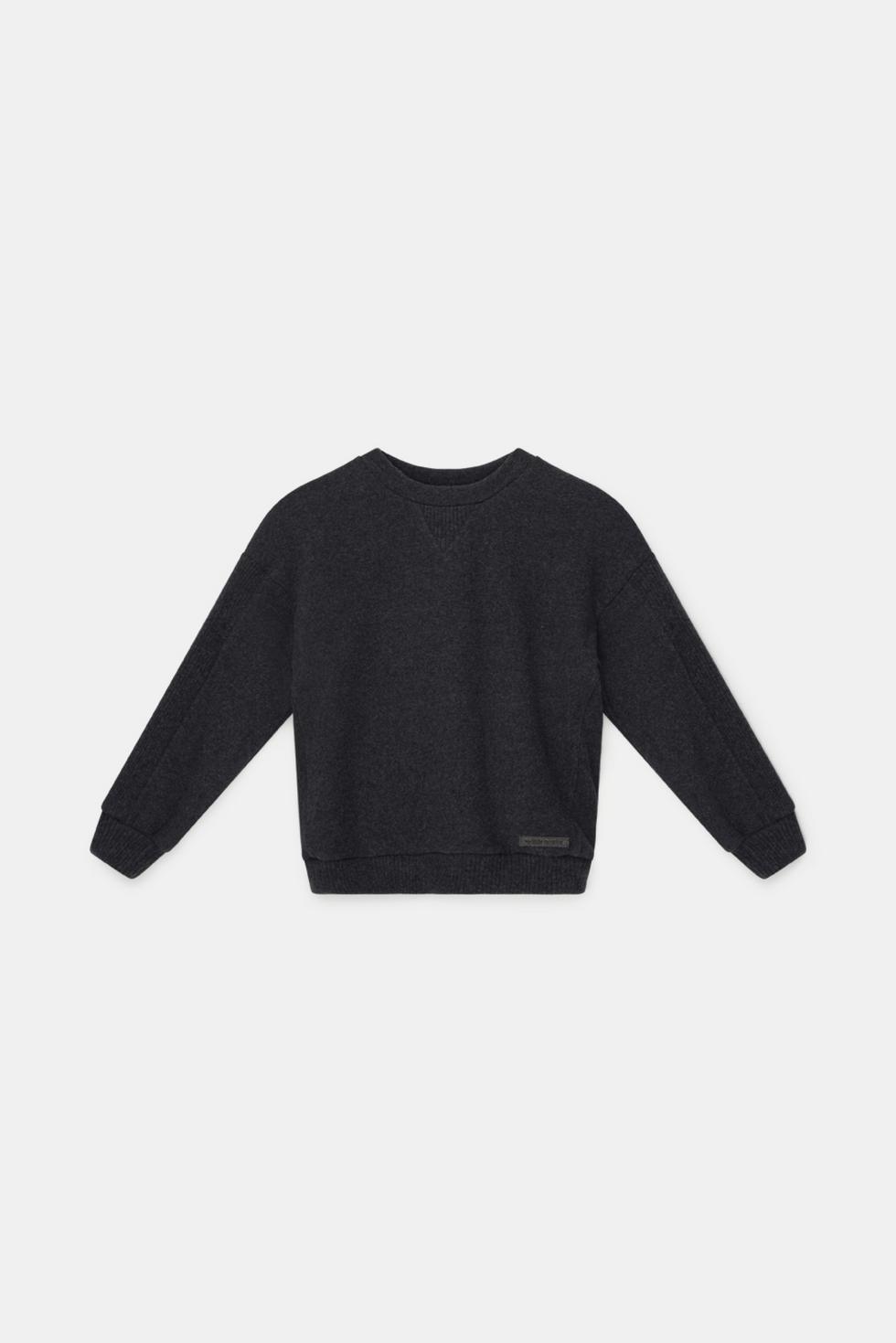 Organic knit sweater - Dark grey
