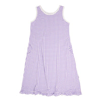 Summer Boho Dress - Gingham Purple