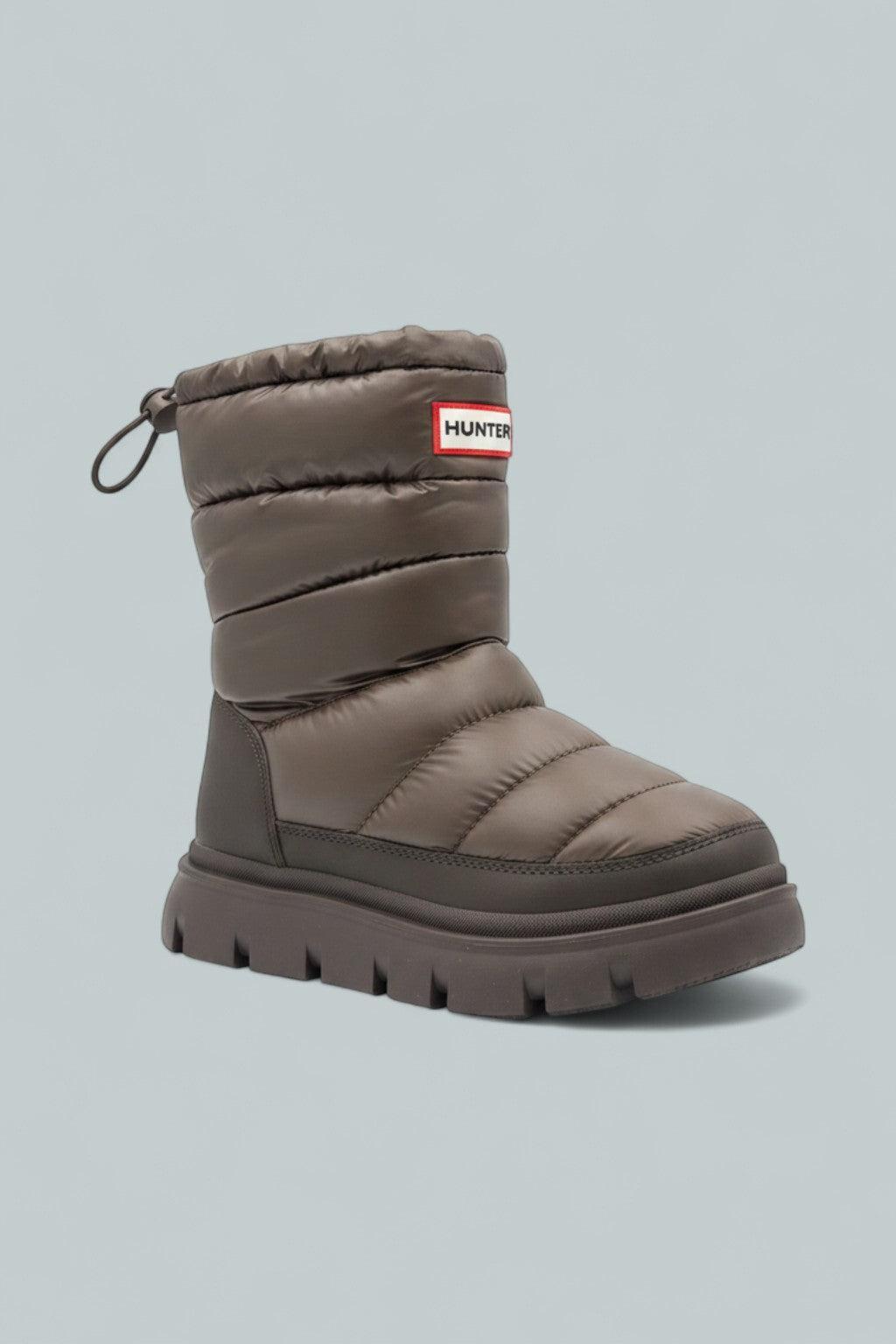 Maribel Lug Sole Insulated Waterproof Snow Booties - Dark Brown
