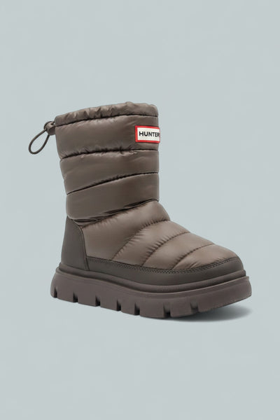 Maribel Lug Sole Insulated Waterproof Snow Booties - Dark Brown