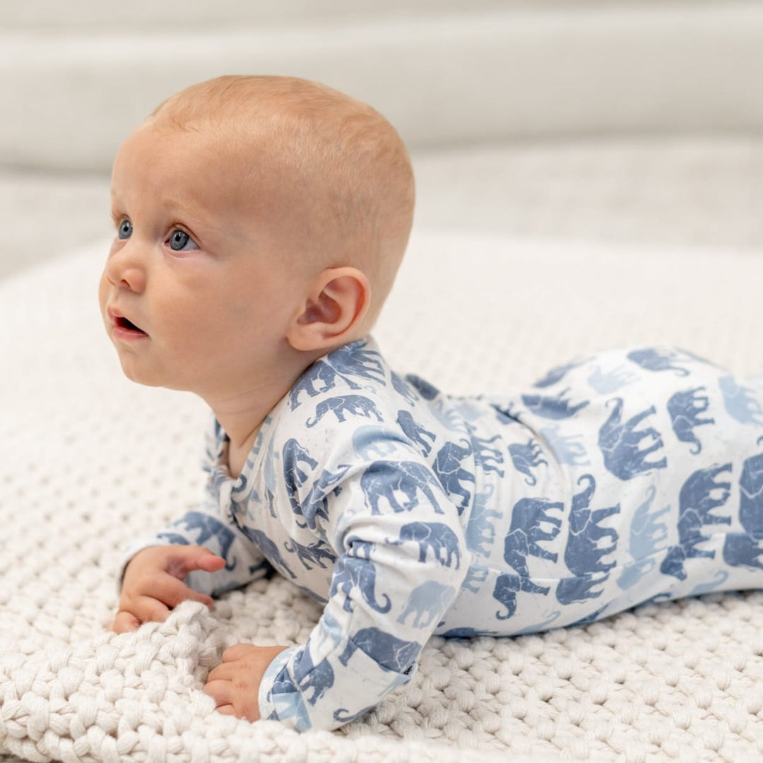 Blue Elephant Convertible Romper - Ethan's Elephants