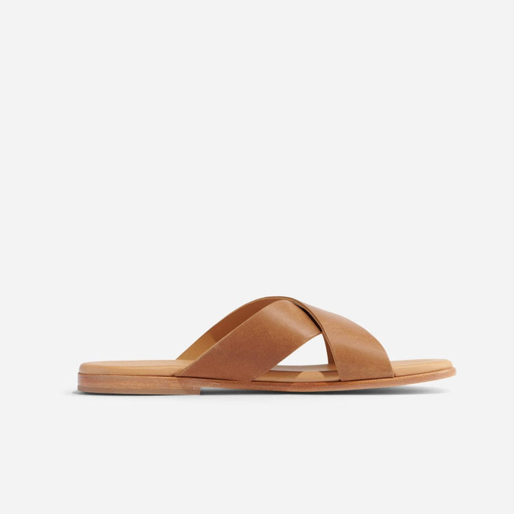 Dante Cross Strap Sandal - Tobacco
