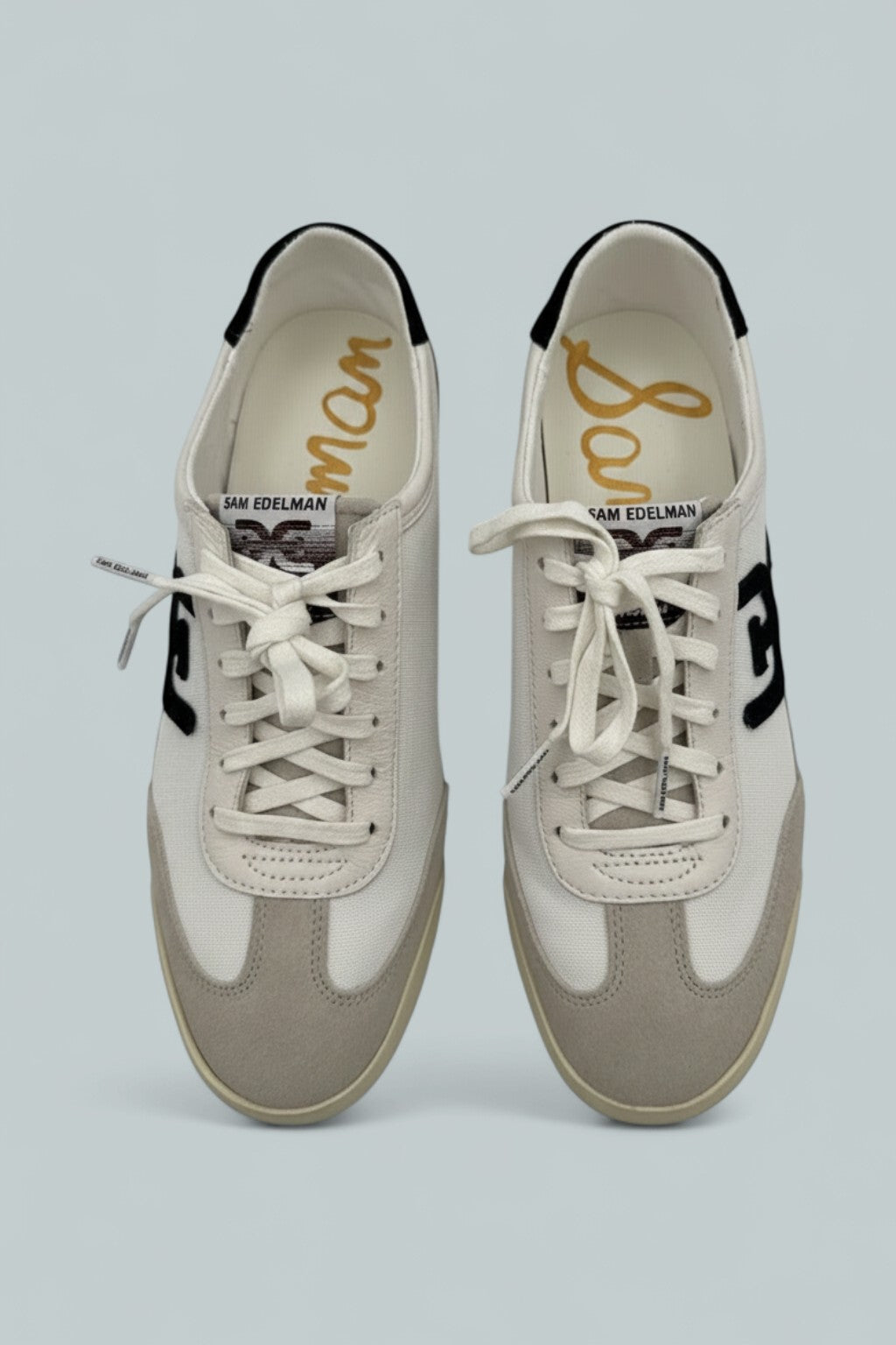 Ivey Lace-Up Sneakers - Greige/Bright White/Black
