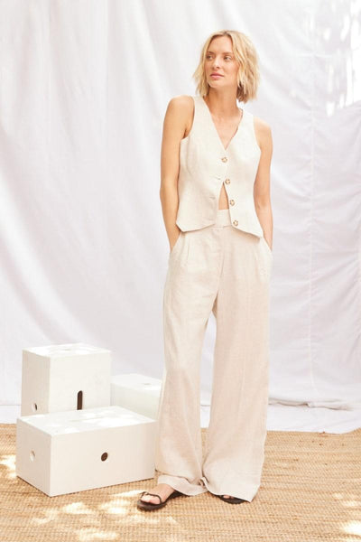 Tailored Vest - Natural - Vest