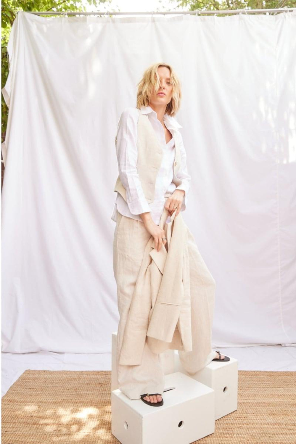 Tailored Vest - Natural - Vest