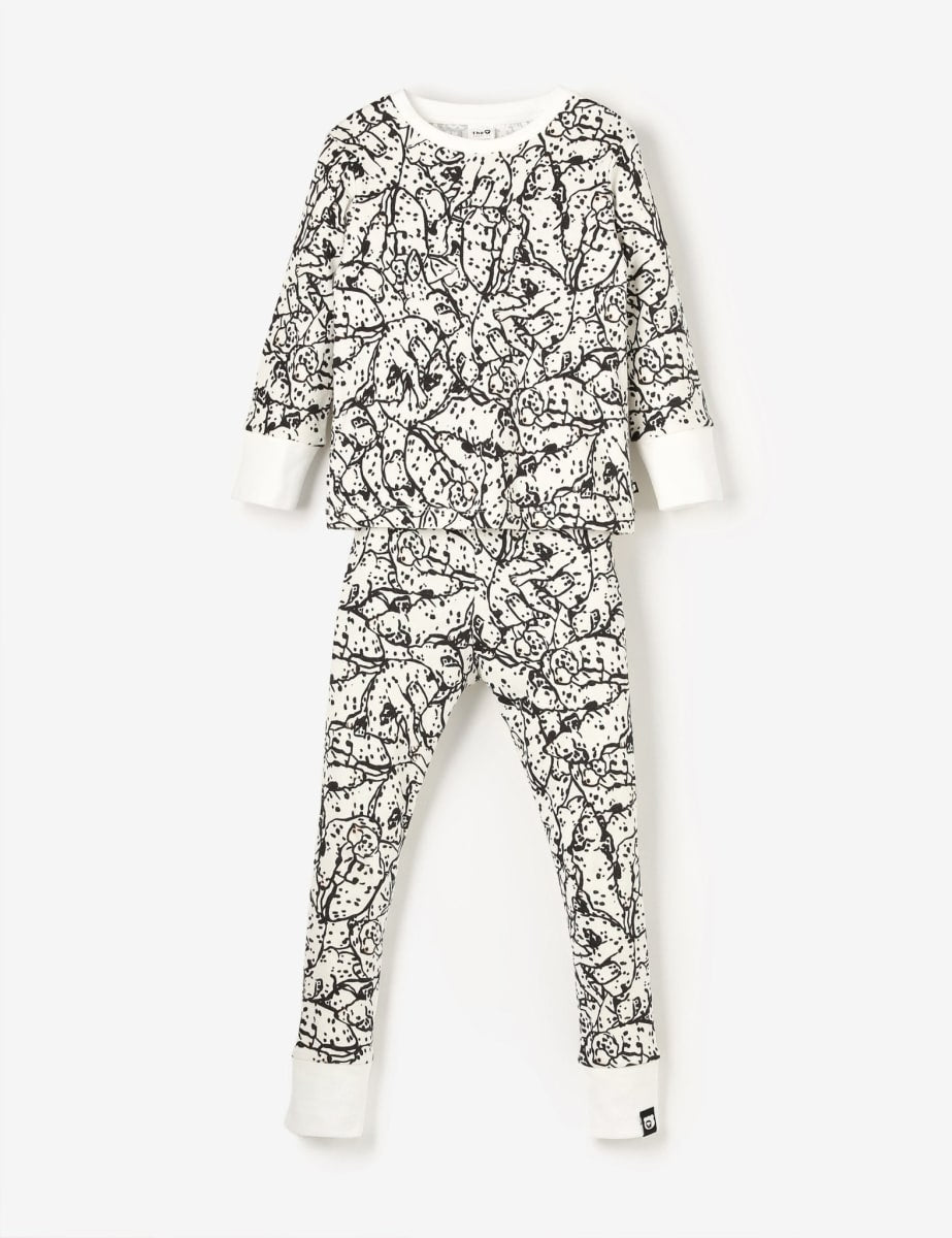 Organic Cosy Rib Pyjama Set - Dalmatian Pups