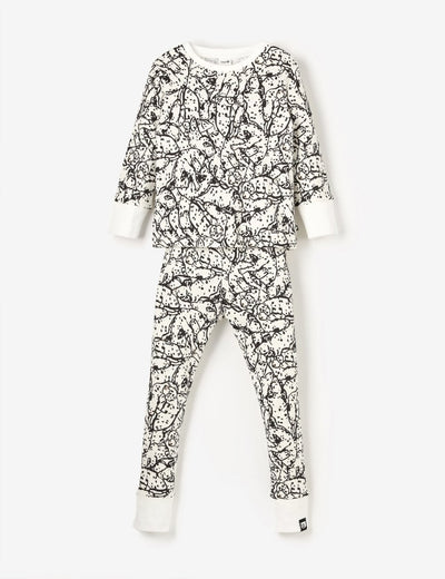 Organic Cosy Rib Pyjama Set - Dalmatian Pups