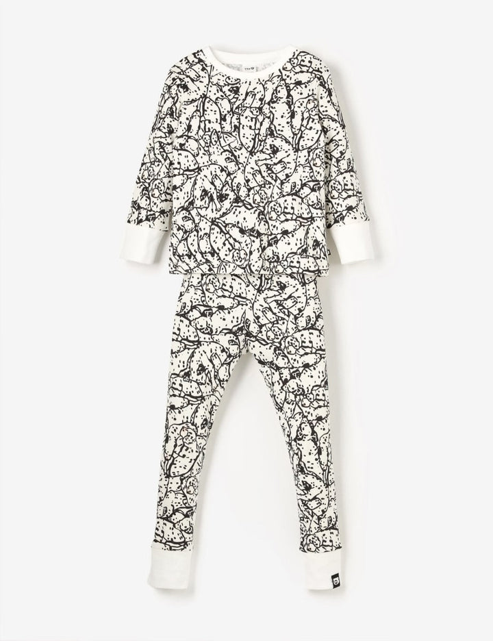 Organic Cosy Rib Pyjama Set - Dalmatian Pups