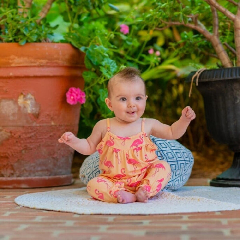 Tank Pant Romper - Flamingo Peach - Jumpsuit