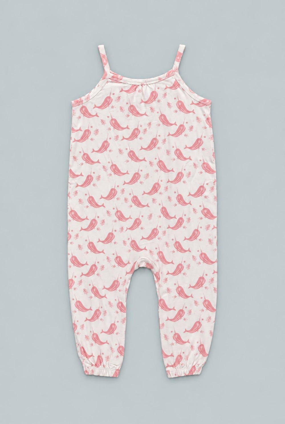 Tank Pant Romper - Narwhal Pink - Romper