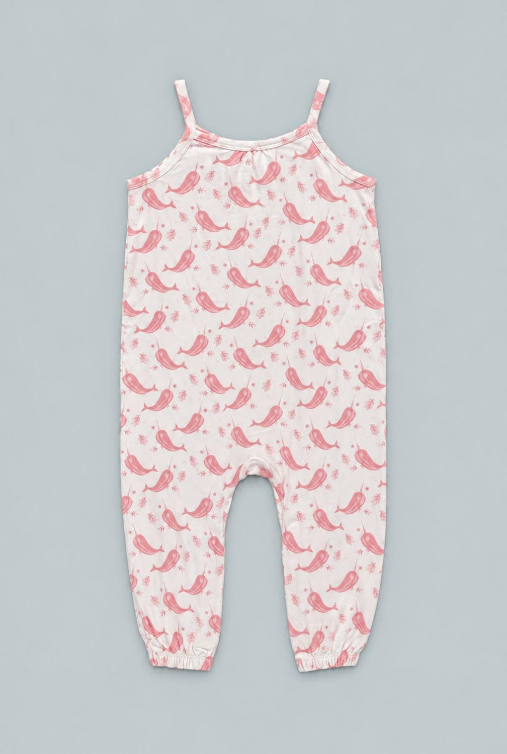Tank Pant Romper - Narwhal Pink - Romper