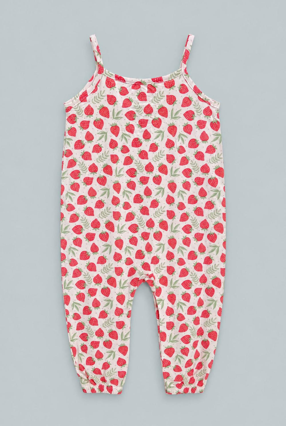 Tank Pant Romper - Strawberry Basil - Romper