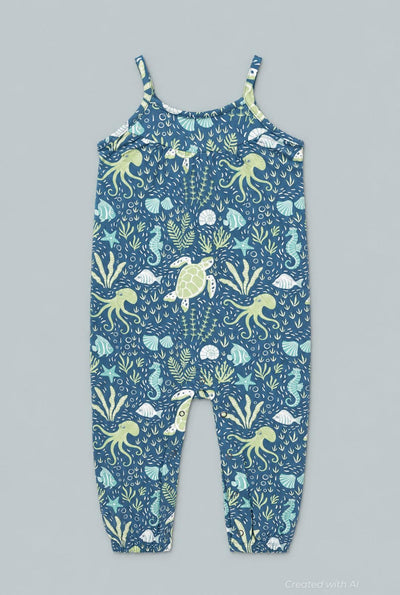 Tank Pant Romper - Under The Sea - Romper