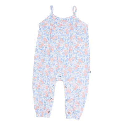 Tank Pant Romper - Vintage Flower Pink - Romper