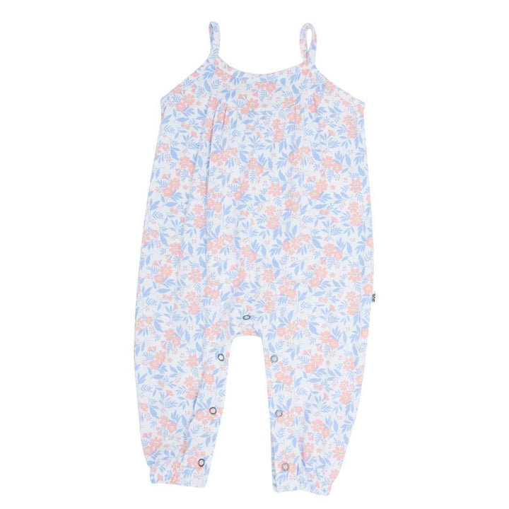 Tank Pant Romper - Vintage Flower Pink - Romper