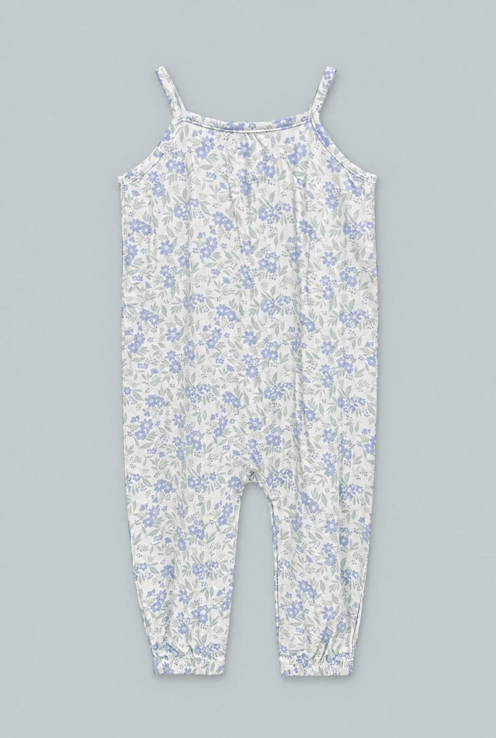 Tank Pant Romper - Vintage Flower Purple - Romper
